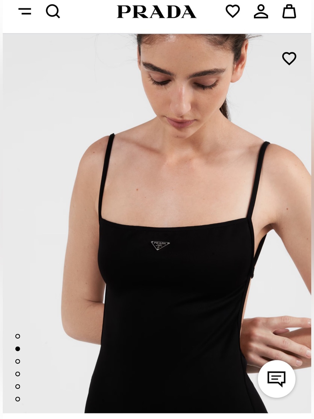 Prada Interlock Knit One-Piece Swimsuit with Nylon pouch, Small